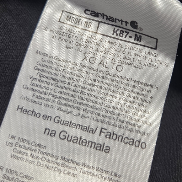 Carhartt Bundle Mens XLT T-shirts Short Sleeve 100% Cotton Style K87 Tan / Black - Picture 6 of 10